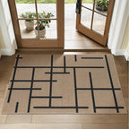 Tangsoo Easy Jute 2x3 Rug for Entryway, Small Washable Thin Outdoor Rug Modern by Tangsoo