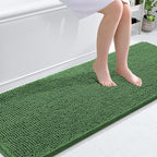 OLANLY Bathroom Runner Rugs 70x24, Soft Absorbent Chenille Bath Rugs, Rubber by OLANLY