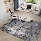 Rugcomf 4x6 Rug Washable Boho Soft Area Rug Abstract Pattern Non-Slip Faux Wool - Image 5