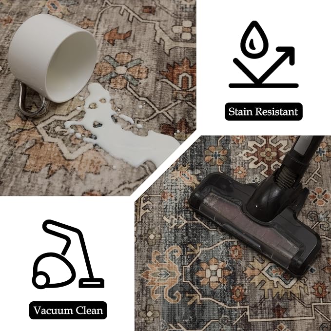 Ruaruarug Washable Area Rug Runner 2×6 - Image 4