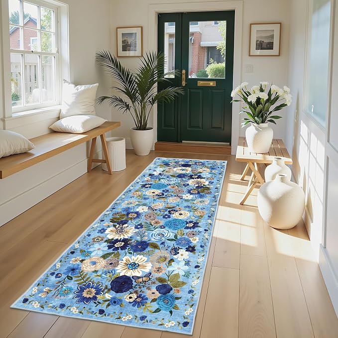 Rug for Hallways Kitchen Runner 2x8, Non Slip Washable Rugs - Image 2