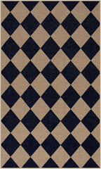 Lahome Colette Checkered Easy Jute Entry Rug, 3x5 Black Outdoor Patio Rug - Image 9