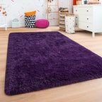 Andecor Shag Area Rug for Living Room, 5x8 Feet Purple Soft Fluffy Indoor Plush - Image 6