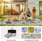 Lahome Floral Indoor Outdoor Rugs, 6x9ft Non Slip Outdoor Patio Rug - Image 3