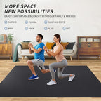 MRO Extra Large Exercise Mat For Home Gym, Extra Thick Durable Cardio Mat - Image 2