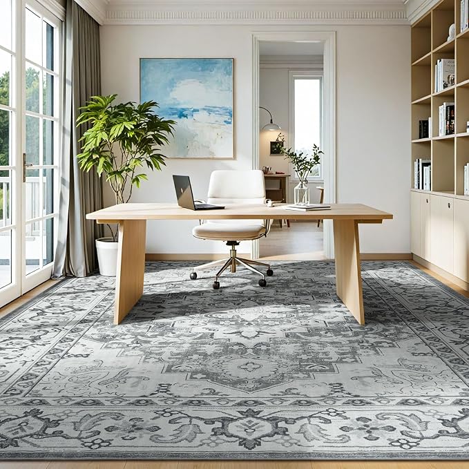 Lessymo 7 x 10 Area Rugs for Living Room- Machine Washable Area Rugs Boho Faux - Image 8