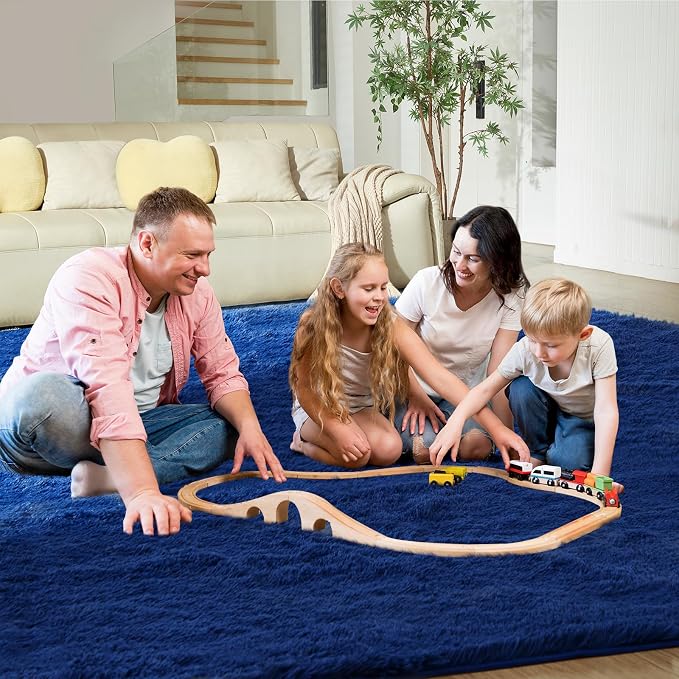 Ultra Soft Rug for Living Room, 4X6 Fluffy Shag Area Rug for Bedroom, Modern - Image 7