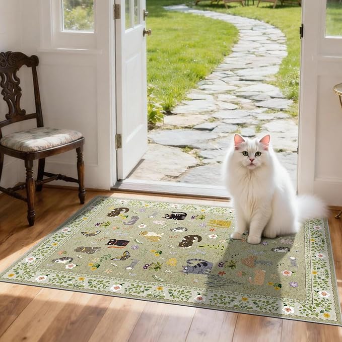 Small 2x3 Area Rugs for Entryway: Washable Kitchen Runner Rug Non Slip Soft Low - Image 2