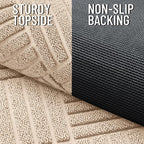 OLANLY Front Door Mat Outside Entrance 29.5x17, Heavy Duty Sturdy Natural - Image 4