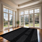 CAMILSON Easy Jute Rug 8x10, Indoor Outdoor Dark Gray Black Farmhouse Area Rugs - Image 5