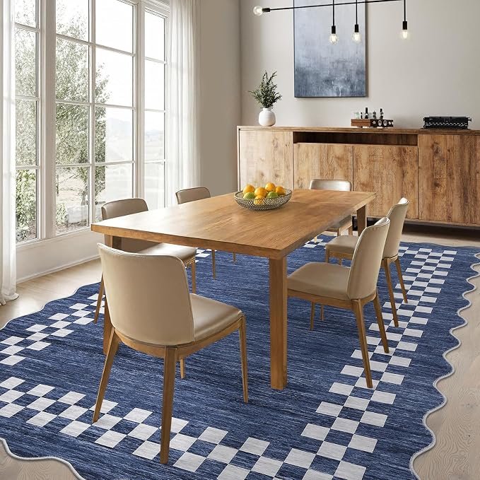 GarveeHome 4x6 Area Rug Small Washable Living Room Rug Scalloped Rug - Image 2