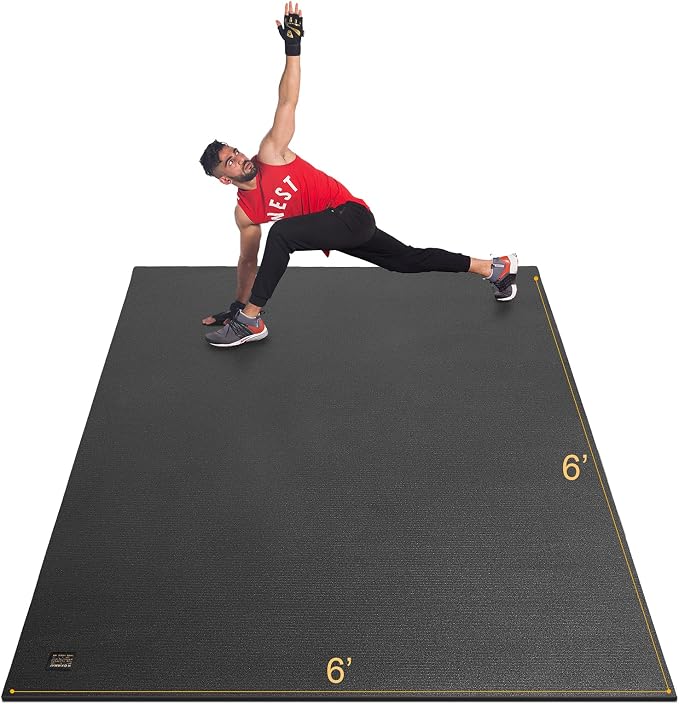 GXMMAT Large Exercise Mat 6'x4'/6'x5'/6'x6', Thick Workout Mats by GXMMAT