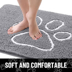 Smiry Dog Door Mat for Muddy Paws, Absorbent Dirt Trapper Non Slip Quick Dry - Image 4