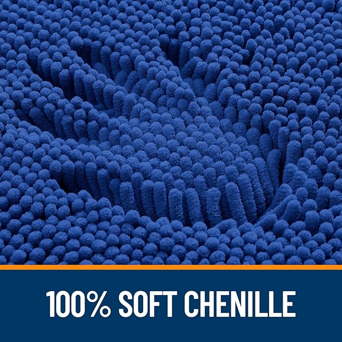 OLANLY Bathroom Rugs 30x18, Extra Soft Absorbent Chenille Bath Rugs, Rubber - Image 3