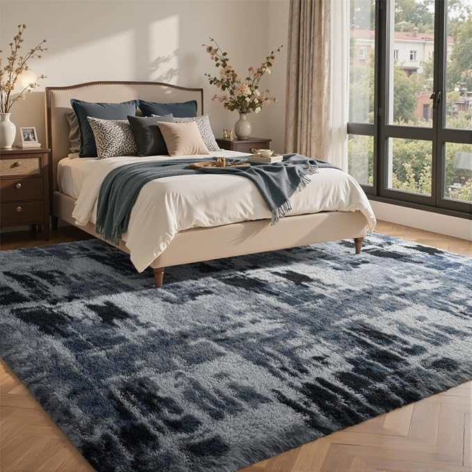 7x10 Ft Extra Large Shag Rugs for Living Room, Tie Dyed Ultra Soft Fluffy Furry - Image 2