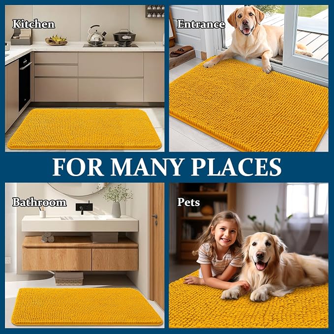 OLANLY Dog Door Mat for Muddy Paws 70x35, Absorbs Moisture and Dirt, Absorbent - Image 8