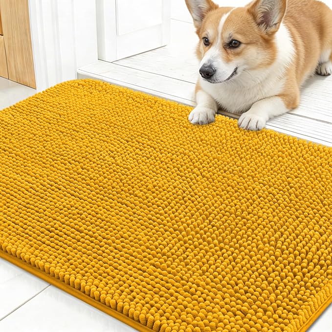 OLANLY Dog Door Mat for Muddy Paws 30x17, Absorbs Moisture and Dirt, Absorbent by OLANLY