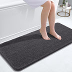 OLANLY Bathroom Runner Rugs 47x20, Soft Absorbent Chenille Bath Rugs, Rubber by OLANLY