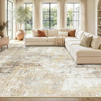 RELEANY Washable Area Rugs 10'x14 Non-Slip Modern Abstract Soft by RELEANY