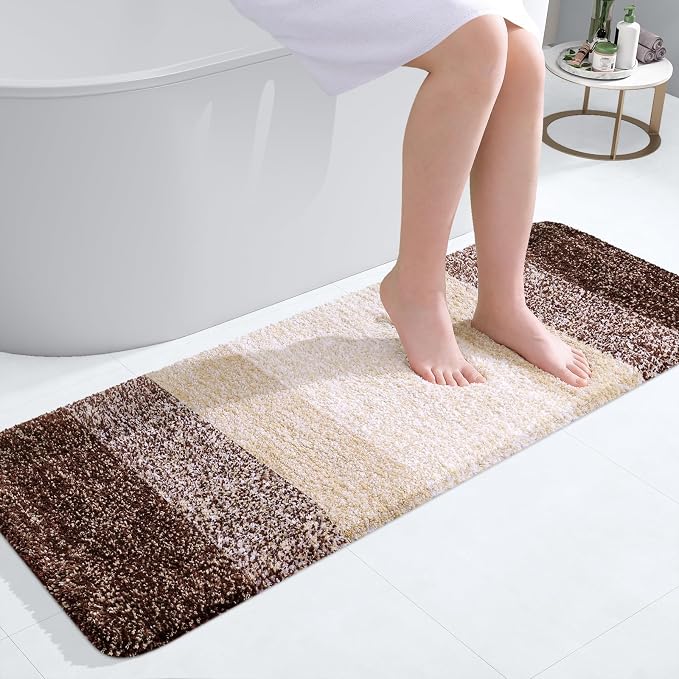 OLANLY Bathroom Runner Rugs Mat 47x17, Extra Soft Absorbent Microfiber Bath Rugs by OLANLY