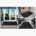Large Door Mat 3' x 5' Charcoal, Heavy Duty Commercial Floor Mat, Industrial - Image 7