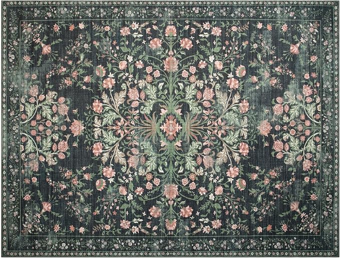 Washable Rugs 8x10 Area Rugs for Living Room, Ultra Soft Faux Wool Retro Carpets - Image 8