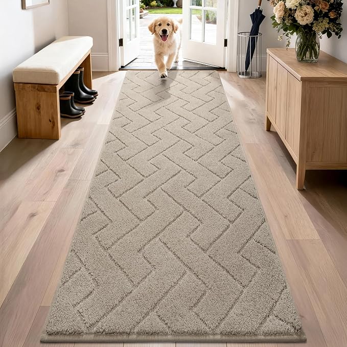 PURRUGS Dirt Trapping Door Mat 24" x 84", Non-Slip Machine Washable Entry Rug by PURRUGS