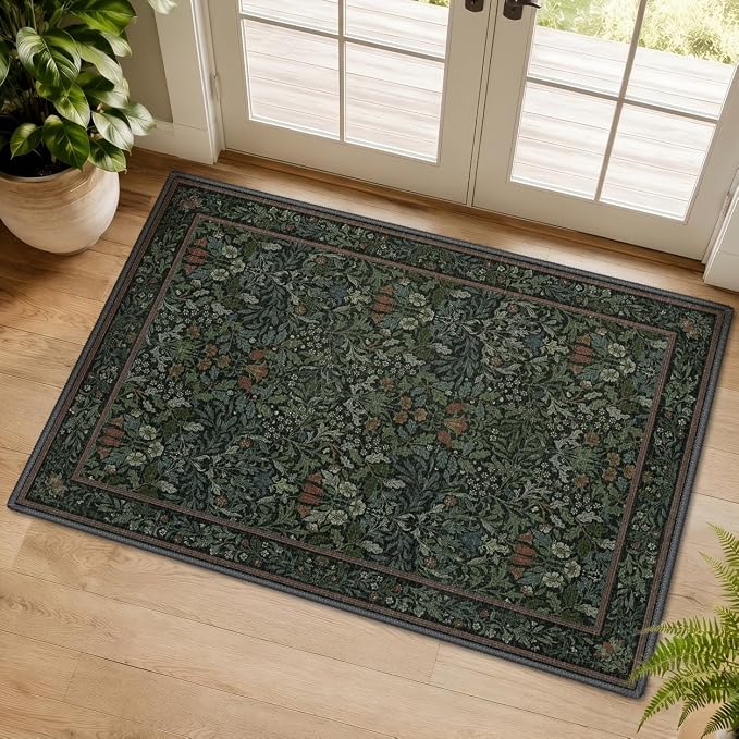 GENIMO 2x4 Washable Small Entryway Rug, Non-Slip Front Door Mat by GENIMO