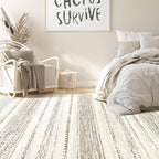 Nakagishi Area Rug Living Room Rugs: 5x7 Machine Washable Boho Large Neutral - Image 6