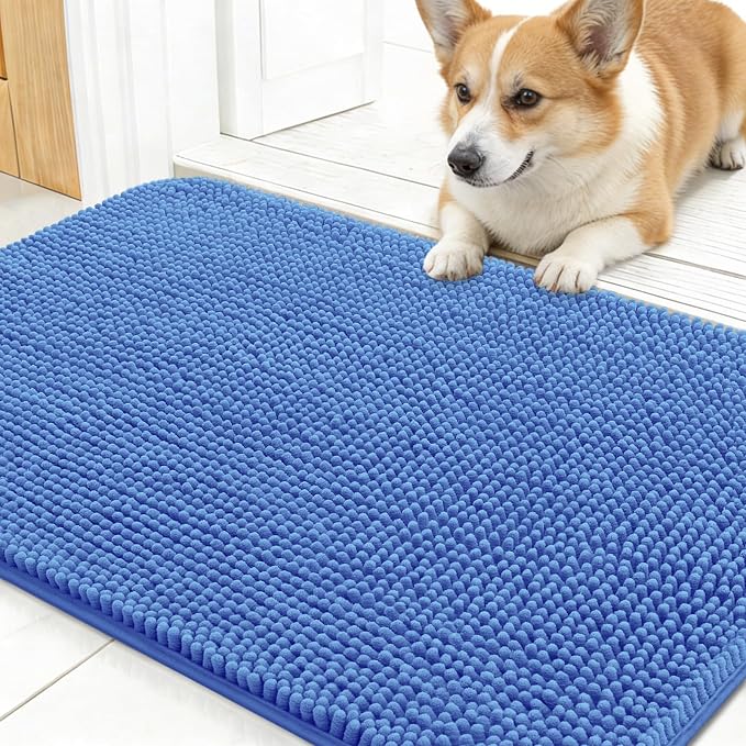OLANLY Dog Door Mat for Muddy Paws 30x17, Absorbs Moisture and Dirt, Absorbent by OLANLY