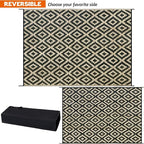 SAND MINE Reversible Mats, Plastic Straw Rug, Modern Area Rug, Large Floor Mat - Image 3
