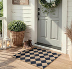 Lahome Checkered Easy Jute Non Slip Front Door Mat, 2x3 Kitchen Rug Neutral - Image 6