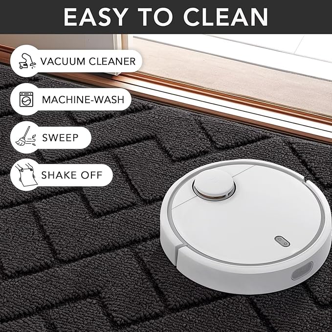 hicorfe Dirt Trapper Indoor Doormat, Non Slip Backing Washable Door Mats - Image 7
