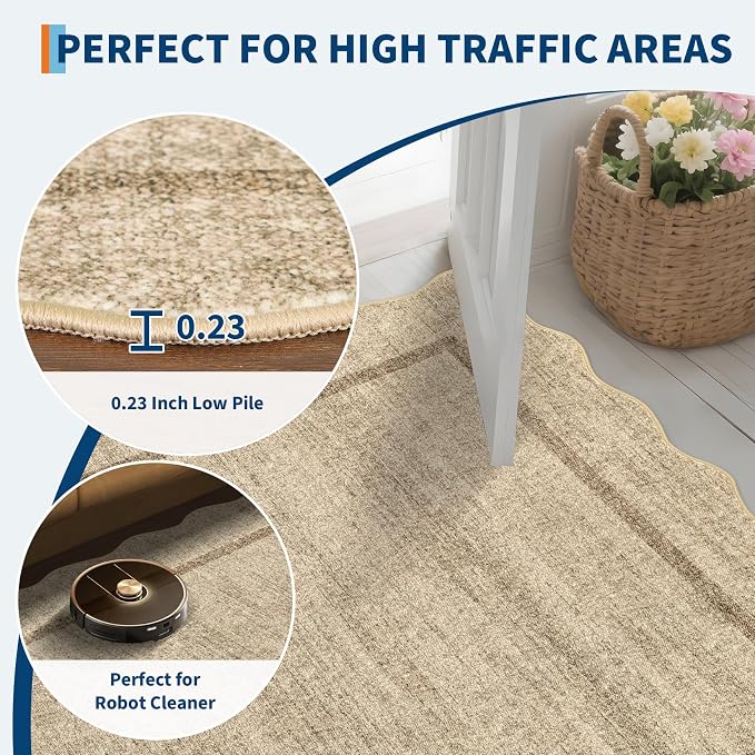 GarveeHome Scalloped Runner Rug - Image 6