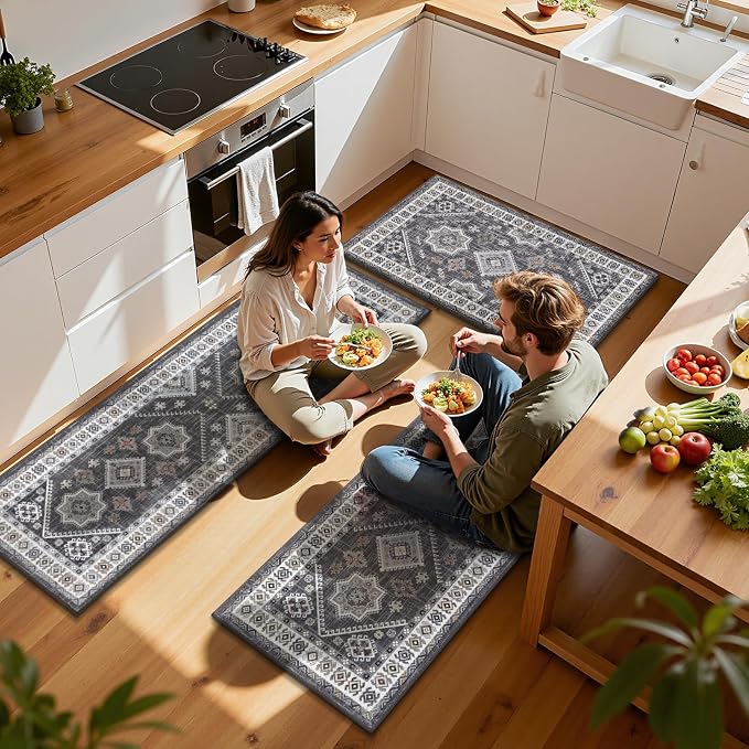 HEBE Boho Kitchen Rug Sets 3 Piece - Image 9