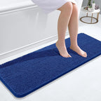 OLANLY Bathroom Runner Rugs 47x17, Soft Absorbent Chenille Bath Rugs, Rubber by OLANLY