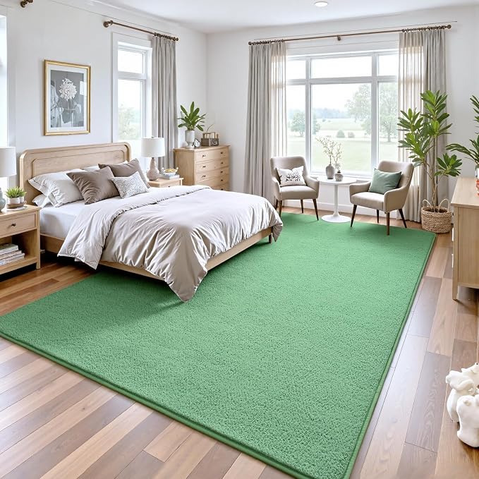 Keeko 5x7 Sage Green Area Rugs for Bedroom, Soft Modern Living Room Rug Indoor - Image 4