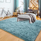YJ.GWL Area Rugs for Living Room Bedroom, 8x10 Machine Washable Large Teal - Image 2