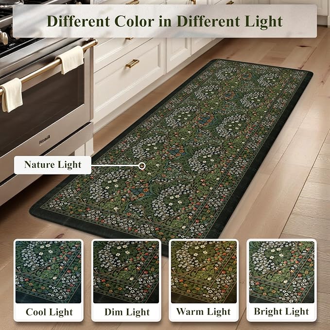 Collive Anti Fatigue Kitchen Rugs Sets of 2, Non Slip Waterproof Kitchen Mat - Image 9