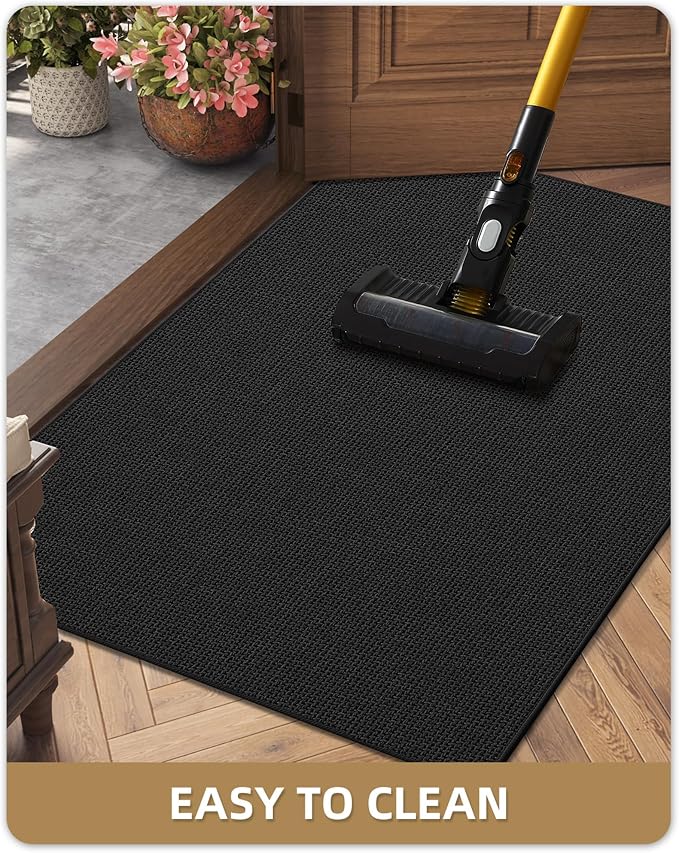 Color&Geometry Ultra Thin Indoor Door Mat 48"x72", Non Slip Rubber Backed Dirt - Image 7