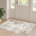 2x4 Rug Washable Runner Rug: Small Abstract Modern Non-Slip Soft Accent Doormat by LOONGRUG