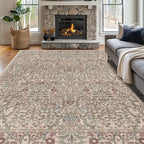 Vintage Moss Living Room Rug, 8x10 Washable Area Rugs by Unknown