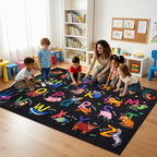 5x7 ABC Classroom Rug for Kids Playroom, Alphabet Rug - Image 3