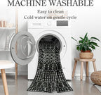 Lahome Moroccan Black Washable Runner 2x5 Non-Slip Lightweight Laundry Room Rug - Image 4