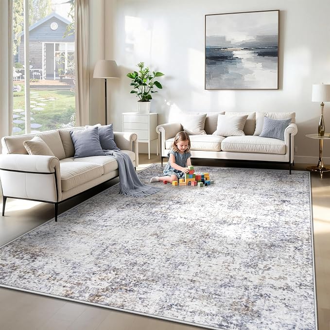 XLUEZ 6x9 Area Rugs for Living Room, Washable Modern Abstract Large Area Rug by XLUEZ