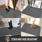 HIYARD Sturdy Front Door Mat, Absorbent Muddy Dirt Resist Welcome Door Mats - Image 5