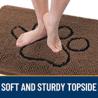 OLANLY Dog Door Mat for Muddy Paws 36x24, Paw Print Design, Absorbs Moisture - Image 4