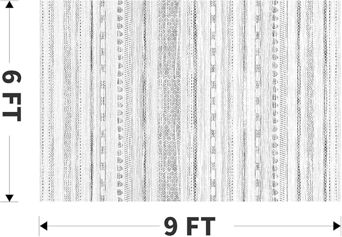 6x9 Area Rugs for Living Room Machine Washable Rug Distressed Indoor Carpet - Image 2