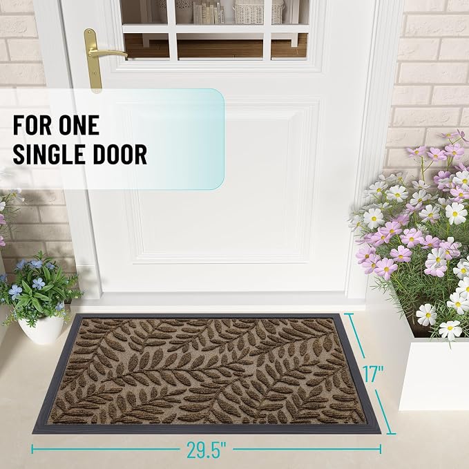 OLANLY Door Mat Indoor Outdoor Entrance, Waterproof All-Weather All-Season - Image 2