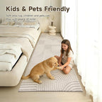 Pauwer 3x8 Washable Area Rugs for Living Room Modern Beige Solid Color Soft - Image 6
